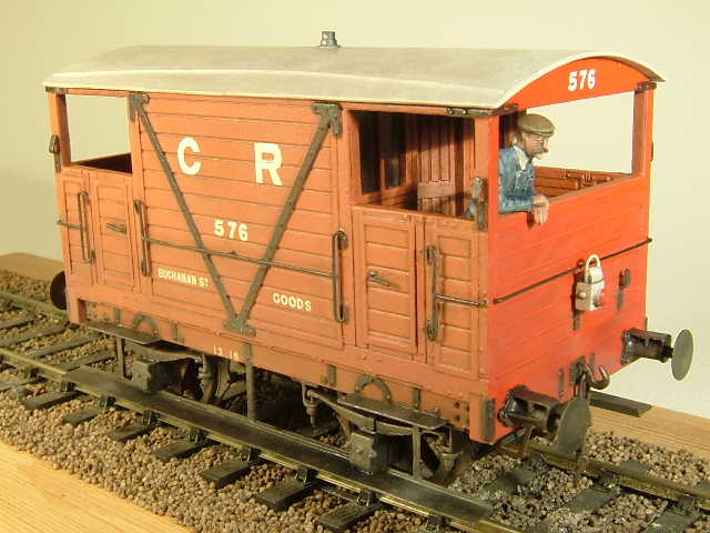 Photograph of model CR 7mm goods brake van